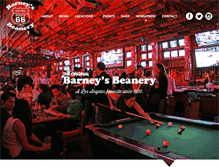 Tablet Screenshot of barneysbeanery.com